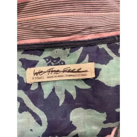 New Free  People Wild Dunes Stripe Shirt Size XS new - Picture 9 of 9